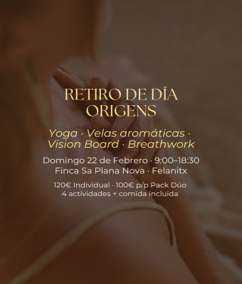 Retiro de día Origens (Yoga, Breathwork y talleres creativos) en Balears, Illes