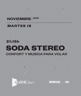 Soda Stereo, Comfort y Música para Volar · AUDE: La habitación Sonora en Barcelona