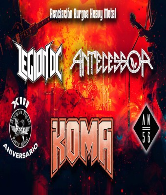 Entradas con descuento para Koma + Legión DC + Antecessor en Burgos