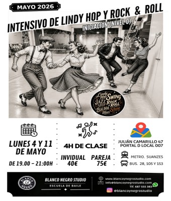 Intensivo Swing / Lindy Hop y Rock & Roll (Iniciación) en Madrid