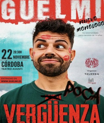 POCA VERGÜENZA - Guelmi - Sábado 22 Noviembre (18:00 y 20:30 h) Público Adulto en Córdoba