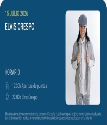Elvis Crespo - Noches del Botánico 2026 en Madrid