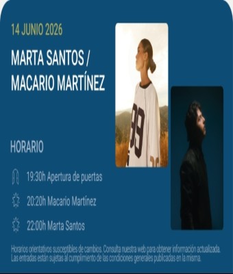 Marta Santos / Macario Martínez - Noches del Botánico 2026 en Madrid