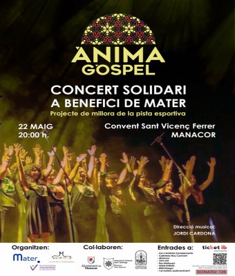 CONCERT D'ÀNIMA GÒSPEL a benefici de MATER en Balears, Illes