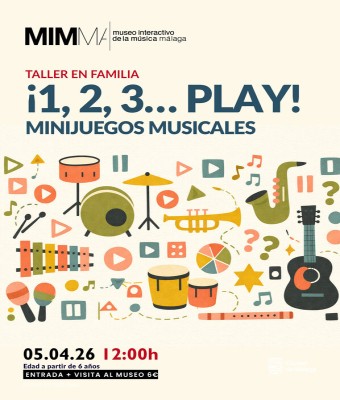 Taller familiar:¡1, 2, 3… PLAY! Minijuegos musicales en Málaga
