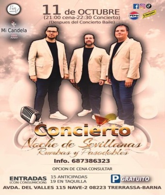 Noche de Sevillanas, Rumbas y Pasodobles en Barcelona
