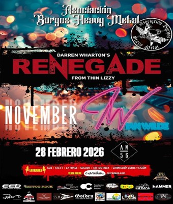 Darren Wharton's Renegade + Ian Wilde + November en Burgos