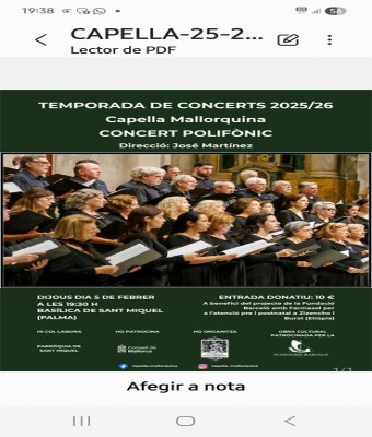 Concert Polifònic   Capella Mallorquina en Balears, Illes