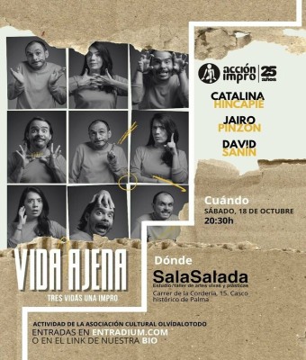 Acción Impro (Medellín) en Palma. "VIDA AJENA".      en SalaSalada en Balears, Illes