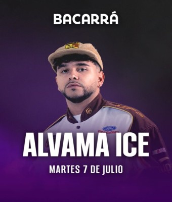 BACARRÁ X ALVAMA ICE - 07 DE JULIO - MARTES en Valencia