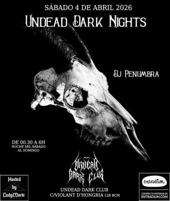 UNDEAD DARK NIGHTS - Chupito de regalo a las 20 primeras anticipadas en Barcelona