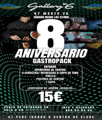 8° Aniversario || GALLERY No 6 ELCHE || 7 MARZO 2025 en Gallery No.6