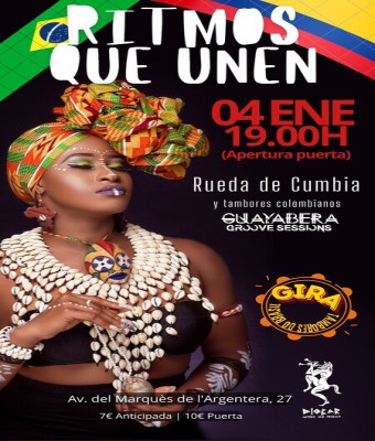 ¡Ritmos que unen! ::: Gira - Tambores do Brasil + Pío Molina y La Rueda de Cumbia en Barcelona