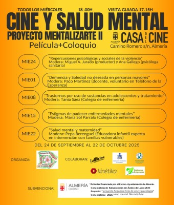 Cine y Salud Mental: proyecto "Mentalizarte II" en Almería