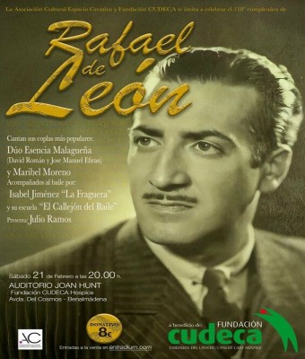 Rafael de León 118º cumpleaños a beneficio de Cudeca en Málaga