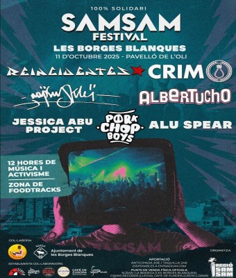 Sam Sam Festival 2025 Dissabte. Les Borges Blanques en Lleida