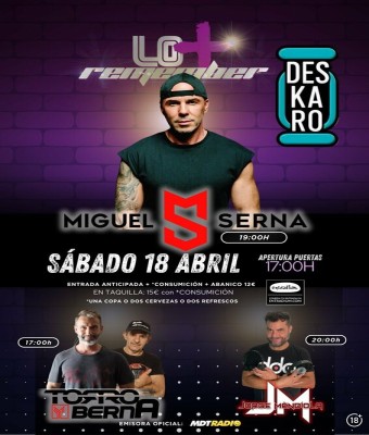 MIGUEL SERNA EN LO + REMEMBER by DESKARO en Alicante/Alacant