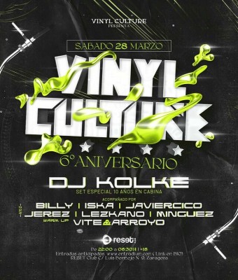 VINYL CULTURE 6º ANIVERSARIO - GRUPO VC en Zaragoza
