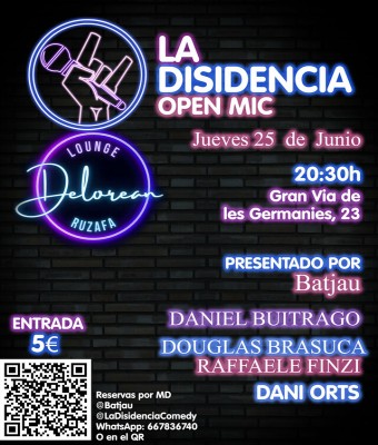 Jam de comedia la disidencia 25 de junio en Valencia/València