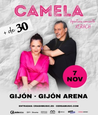CONCIERTO DE CAMELA - GIJÓN ARENA - VIERNES 7 DE NOVIEMBRE en Asturias