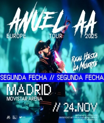 Anuel AA Europe Tour 2025 Madrid. en Movistar Arena