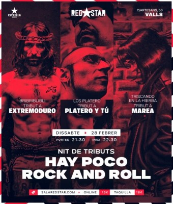 Hay Poco Rock and Roll - 28 FEB @ RedStar (Valls) en Tarragona