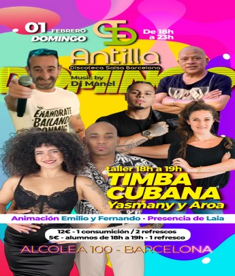 ANTILLA SALSA BARCELONA - DOMINGO 1 FEBRERO