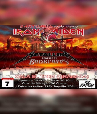 Metallica y Iron Maiden por Endernity y Santuario - Granada Sala el Tren