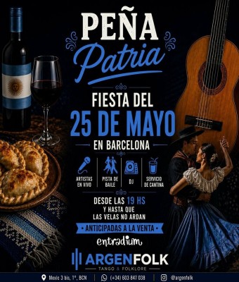 Peña Patria 25 de Mayo en ARGENFOLK en Barcelona