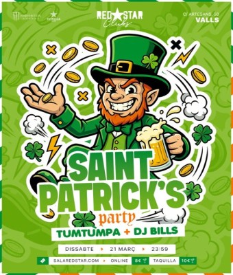 Saint Patrick's Party - 21 MARÇ @ RedStar (Valls) en Tarragona