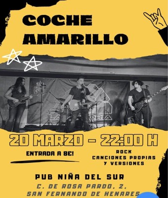Coche amarillo en Madrid