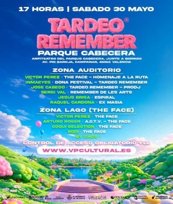 TARDEO REMEMBER® PARQUE CABECERA THE FACE ® en Valencia