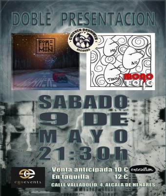 Presentacion discos Firemoon y MonotongChicken drummer en Madrid