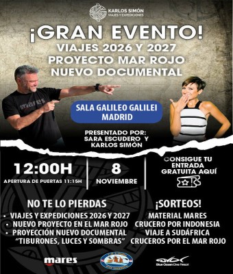 Gran Evento en Madrid: Viajes 2026–2027, Proyecto Mar Rojo y estreno del nuevo documental