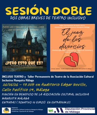 Sesión doble de obras breves de teatro inclusivo en Málaga