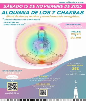 TALLER DE DANZA: ALQUIMIA DE LOS 7 CHAKRAS en Alicante/Alacant