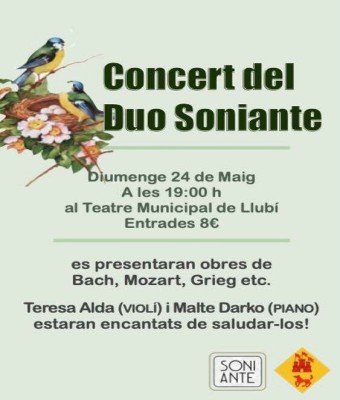 Concert Duo Soniante en Balears, Illes