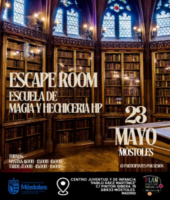 ESCAPE ROOM "ESCUELA DE MAGIA Y HECHICERÍA HP" en Madrid