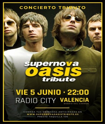 Concierto Tributo a Oasis, por Supernova en Valencia/València