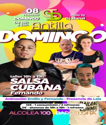 ANTILLA SALSA BARCELONA - DOMINGO 8 FEBRERO
