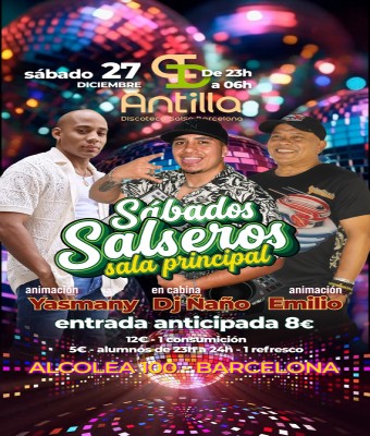 ANTILLA SALSA BARCELONA - SÁBADO 27 DICIEMBRE