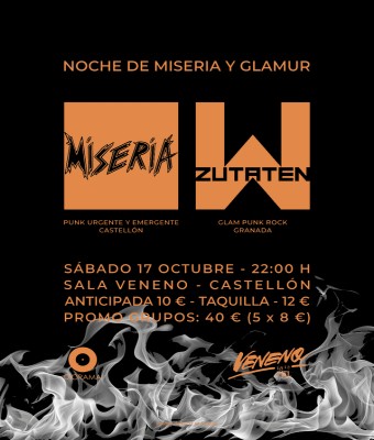MISERIA + ZUTATEN en Castellón en Castellón/Castelló