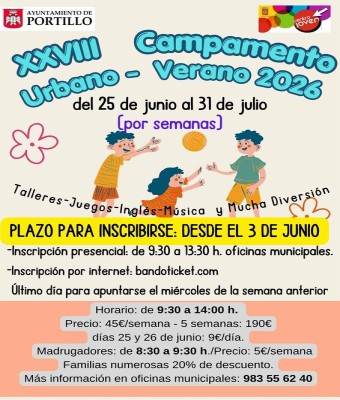 28º Campamento Urbano del Ayuntamiento de Portillo en Valladolid