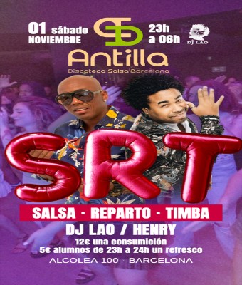 ANTILLA SALSA BARCELONA - SÁBADO 1 NOVIEMBRE