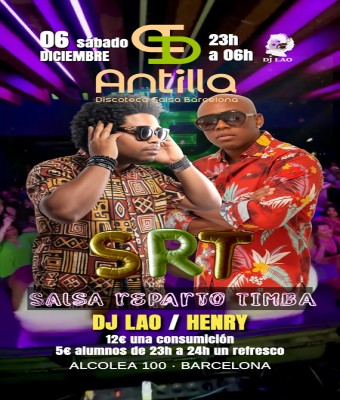 ANTILLA SALSA BARCELONA - SÁBADO 6 DICIEMBRE