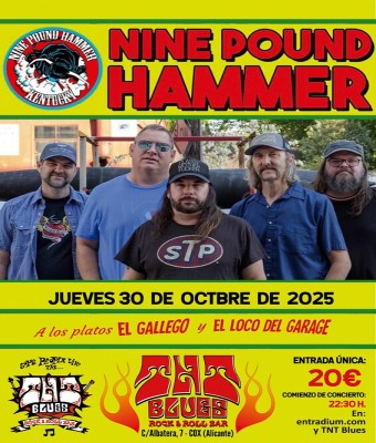 NINE POUND HAMMER EN TNT BLUES, COX en Alicante/Alacant