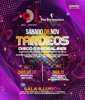 ACCESO  CONSUMICIÓN TARDEO 8 NOVIEMBRE  en Barcelona