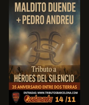 Tributo a Héroes del Silencio con Maldito duende + Gonzalo Valdivia a la guitarra en Barcelona