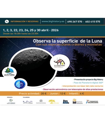 Observa la superficie lunar con sus espectaculares cráteres y montañas en Valencia/València