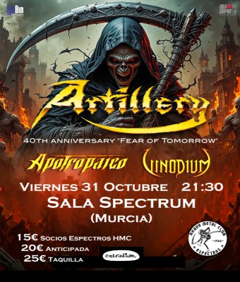 ARTILLERY -  40Th Anniversary "Fear of Tomorrow" en Murcia